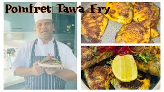 Pomfret Tawa Fry Recipe [upl. by Finbar35]