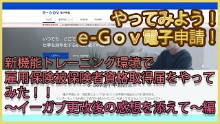 【社労士制作】雇用保険被保険者資格取得届をｅ－Ｇｏｖ電子申請でやってみた！How To 電子申請シリーズ① [upl. by Ediva354]