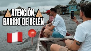 Nos avisan del peligro de este lugar⚠️ Entramos en el Barrio Flotante de Belen  Iquitos📍🇵🇪 [upl. by Oakleil]