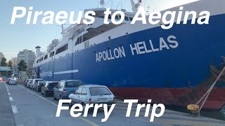 Piraeus to Aegina ferry trip on Saronic Ferries MS Apollon Hellas [upl. by Weasner]