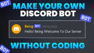 How To Make Your OWN Discord BOT Without Coding on Mobile  2022 [upl. by Tlevesor835]