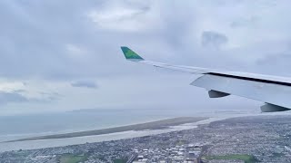 Storm Isha Heavy Wind on Approach into Dublin  Aer Lingus A330  4K 60FPS HDR [upl. by Adihsaar]