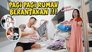 PAGI INI RUMAH SUPER BERANTAKAN  BERSIHIN RUMAH YUK 🤭 [upl. by Nawor]