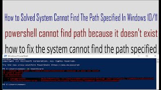 powershell cannot find path because it doesnt exist [upl. by Cutcheon447]