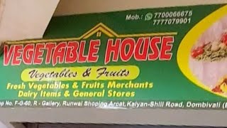 Vegetable House FG60  R Galleria Runwal Garden City Township Dombivli [upl. by Pedroza]