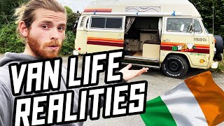 VAN TOUR  VAN LIFE REALITIES  Ireland travel in my 1973 VW camper [upl. by Lawford]