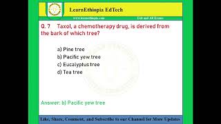 Pharmacognosy  Model Exit Exam Questions for Pharmacy Exit Exam [upl. by Hannavahs]