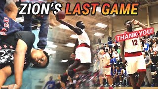 ZION GOES CRAZY IN LAST HIGH SCHOOL GAME EVER FULL HIGHLIGHTS [upl. by Aneehsor]