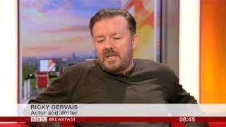 Ricky Gervais Derek Interview BBC Breakfast 2014 [upl. by Yrellih811]