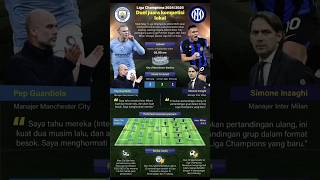 Man City vs Inter Milan Liga Champions 20242025 championsleague sports sportshorts [upl. by Ahseeyt]