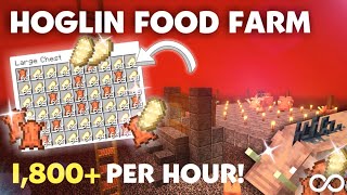 EASY Minecraft Hoglin Farm Tutorial 121  1800H  Infinite Food And Leather [upl. by Samaria]