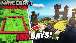 We Survived 100 Days in a 16x16 BORDER in Minecraft Hardcore [upl. by Hooge]