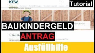 Baukindergeld Antrag stellen  Tutorial  Baukindergeld beantragen [upl. by Cathy]