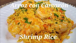 Arroz con camarones Shrimp Rice Comida Ecuatoriana recetas shrimprecipes [upl. by Anillehs]