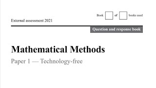 QCAA 2021 Maths Methods Short Response Questions answered Part 1 [upl. by Assyral538]