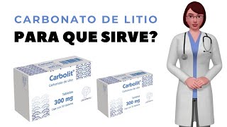 carbonato de litio para qué sirve cuándo y como tomar carbonato de litio 300mg [upl. by Asilenna]