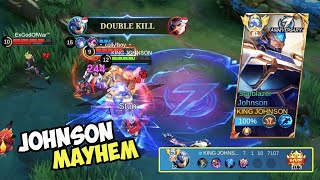 CRAZY JOHNSON CRASHES IN MAYHEM  ENEMY UNTIL SURRENDER 🤣  MLBB [upl. by Esemaj]