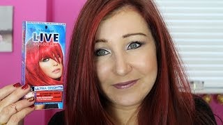 Schwarzkopf Live Colour XXL Hair Dye in Pillar Box Red  Review [upl. by Ellenaej]