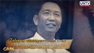 Former President Ferdinand Edralin Marcos was born on September 11 1917  Today In History [upl. by Jacques]