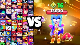 HARPY MELODIE vs ALL BRAWLERS With 16 POWERUPs  Brawl Stars [upl. by Wadsworth897]