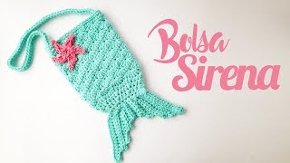 Bolsa Cola De Sirena A Crochet [upl. by Aklog]