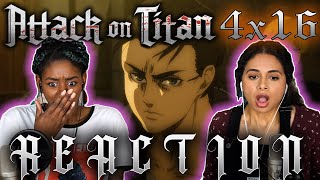 Attack on Titan 4x16  quotAbove and Belowquot REACTION [upl. by Moitoso]