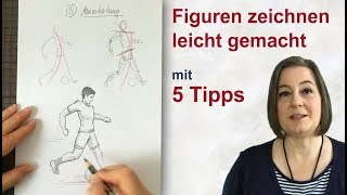 Figuren zeichnen leicht gemacht  mit 5 Tipps [upl. by Yeldoow621]