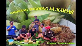 GINISANG BAGOONG NA ALAMANG with HILAW na mangga napakasaya pagbuo Ang tropa [upl. by Samanthia42]