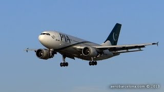 FULL HD Pakistan International Airlines A310308 landing at BarcelonaEl Prat [upl. by Debo]