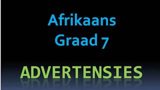 Grade 7 Afrikaans Advertensies 20200424 [upl. by Drolet365]