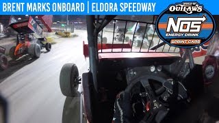 World of Outlaws NOS Energy Drink Sprint Cars Brent Marks Eldora Speedway July 20 2019  ONBOARD [upl. by Peggir]