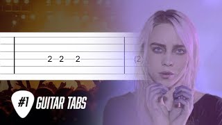 Billie Eilish  quotOcean Eyesquot Guitar Tab tutorial [upl. by Allehs]