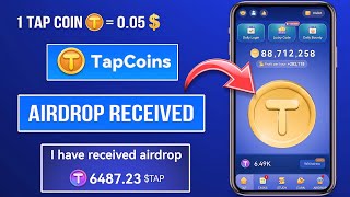 Tap Coin Airdrop Receive  Withdrawal Process [upl. by Enyt]