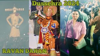 💫❤️Dussehra 2024 pune biggest Ravan Dahan vijaya dashami  fact video  music dance [upl. by Dennard]