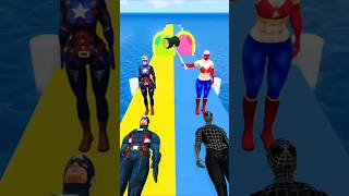 black SpiderMan Captain America বন্ধুরা কে জিতবে এই গেমটা shortshortsvideo gta shortVS love [upl. by Orit]