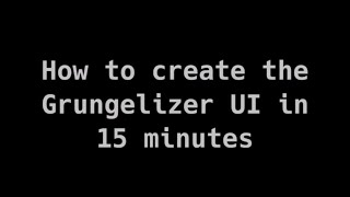 VSTGUI Grungelizer UI creation [upl. by Nylde]