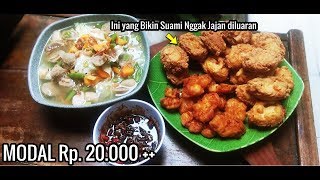 MENU KESUKAAN SUAMI SOP BAKSO PEYEK UDANG TAHU TELUR DAN SAMBAL KECAP [upl. by Pattison]