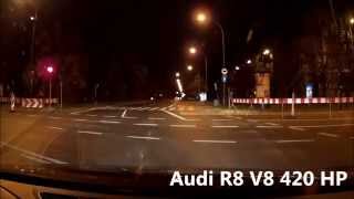 Audi R8 vs Honda CBR 929RR Fireblade Short Street Race [upl. by Pearle]