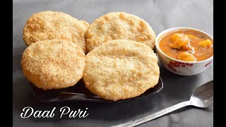 Daal Puri Recipe Bengali Style  Chana Dal Puri  Indian Gram Lentils Stuffed Puri Recipe 558 [upl. by Shien]