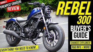 New Honda Rebel 300 Review Specs amp Features  More  Best Cruiser Motorcycle under 5000 [upl. by Suoirrad]