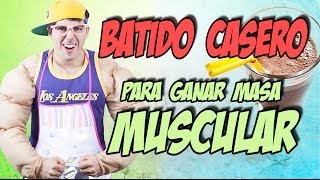 Batido fitness casero para aumentar masa muscular  Recetas Fitness [upl. by Hobbs]