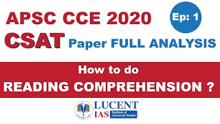 Full solution of CSAT paper  APSC CCE 2020  Episode 1 [upl. by Selena139]