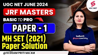 MH SET Paper 1 Solution  MH SET 2021 Paper 1 Complete Paper Solution  Priti Maam mhsetpaper1 [upl. by Peppard482]