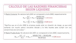 RATIOS FINANCIEROS DE LIQUIDEZ [upl. by Rollie]