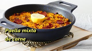 Cómo hacer PAELLA MIXTA de CARNE  Cocina con Guga [upl. by Dion450]