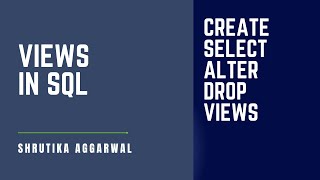 Views in SQL  Create Select Alter Drop View  Example in SSMS  SQL Server Management Studio [upl. by Fakieh]