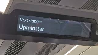 c2c Class 720  Next station is Upminster announcements Julie Berry [upl. by Skiba]