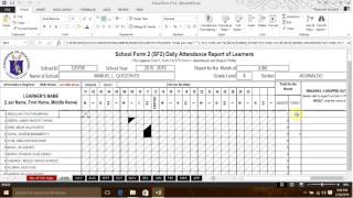 Integrated School Forms Version 4  Automated SF2 Part 3 of 4 [upl. by Orlene]