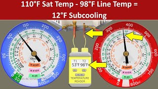 Practice Checking the Charge of an R410A Air Conditioner with Subcooling Method 4 Scenarios [upl. by Bozovich]