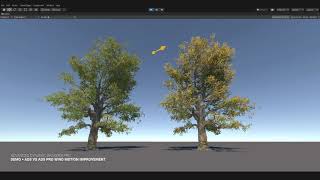 The Vegetation Engine for Unity ● ADS vs TVE SpeedTree Wind Motion Improvement [upl. by Poliard]